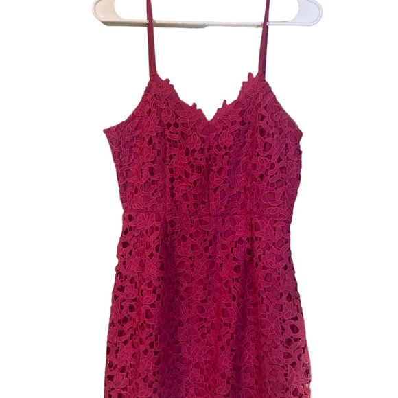 Blue Rain Women's Pink Sleeveless Dress Size L Lacy mini dress - Picture 8 of 10